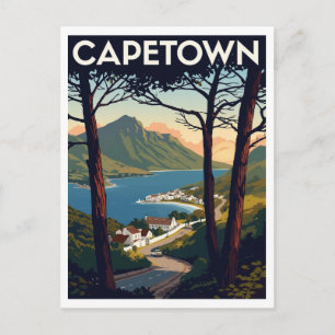 Postal Impresión de arte de vista costera panorámica de C
