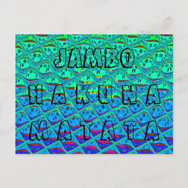 Postal Impresión de arte en el estilo de la sirena azul i (Anverso)