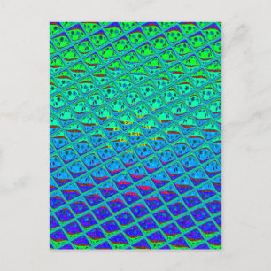 Postal Impresión de arte en el estilo de la sirena azul i