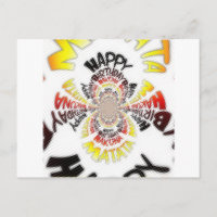 Impresión de arte en el kaleidoscope de cumpleaños