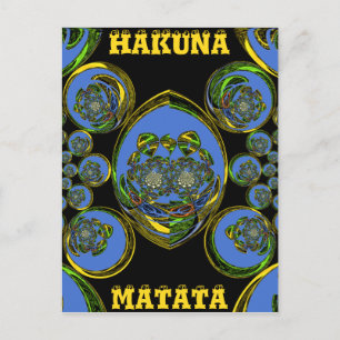 Postal Impresión de arte en Kaleidoscope azul y amarillo