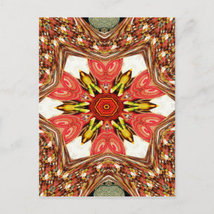 Postal Impresión de arte floral Doodle