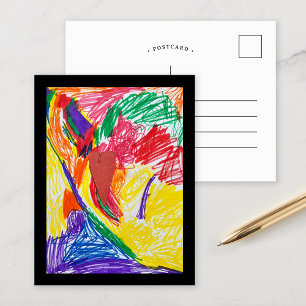 Postal Impresión de arte infantil personalizado
