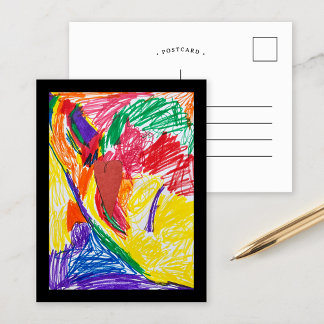 Postal Impresión de arte infantil personalizado