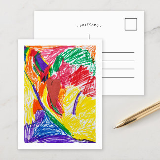 Postal Impresión de arte infantil personalizado