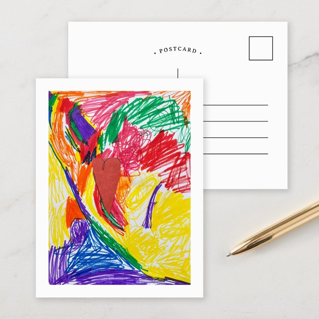 Postal Impresión de arte infantil personalizado (Subido por el creador)