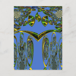 Postal Impresión de arte irlandés con diseño abstracto de