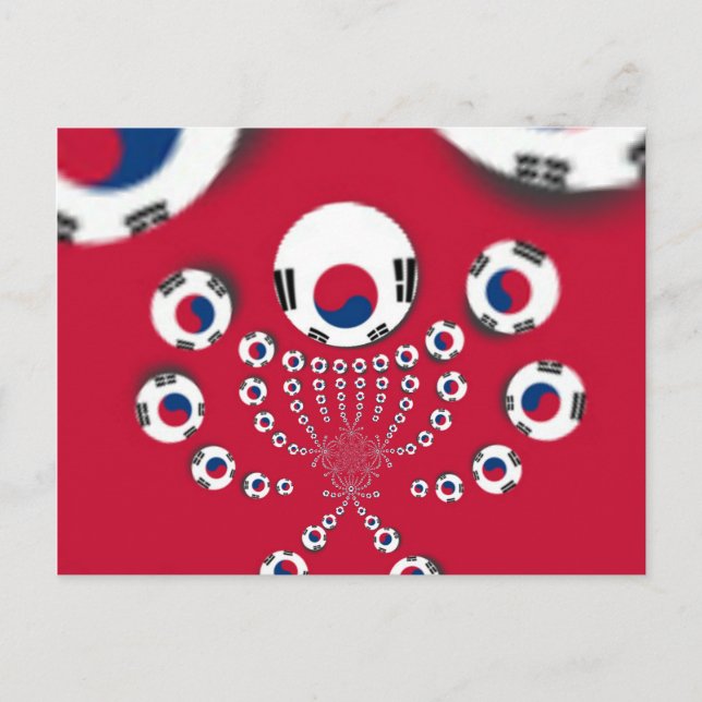 Postal Impresión de arte Kaleidoscope de la bandera de Co (Anverso)