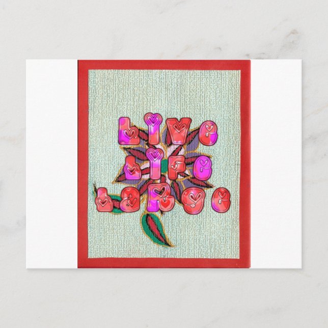 Postal Impresión de arte "Live Life Large" (Anverso)