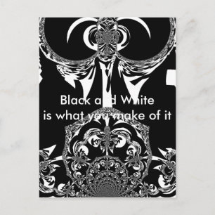 Postal Impresión de arte negro y blanco en África