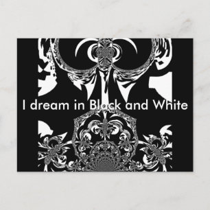 Postal Impresión de arte negro y blanco en África