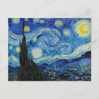Postal Impresión de arte Starry Night Van Gogh
