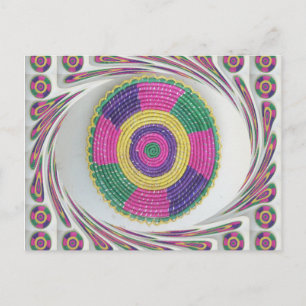 Postal Impresión de Arte Torbellino Tejido