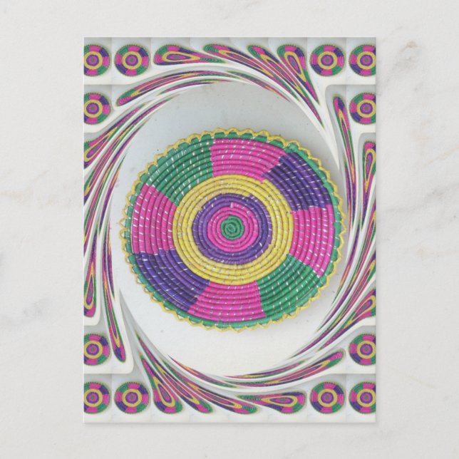Postal Impresión de Arte Torbellino Tejido (Anverso)