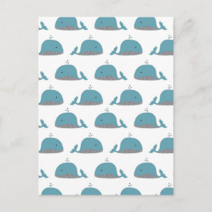 Postal Impresión de ballenas