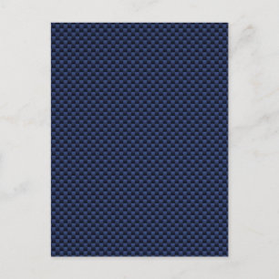 Postal Impresión de banda de fibra de carbono Royal Blue 