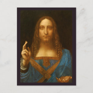 POSTAL IMPRESIÓN DE BELLA ARTES DE SALVATOR MUNDI