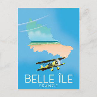 Postal Impresión de cartel de viaje de Belle Île, Francia