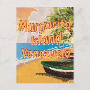 Postal Impresión de cartel de viaje vintage de Isla Marga