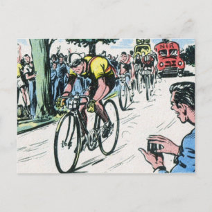 Postal Impresión de ciclo de vintage