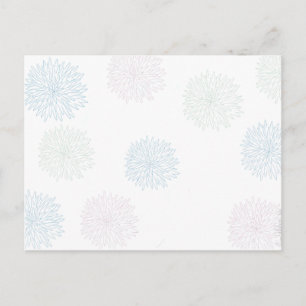 Postal Impresión de crisantemo