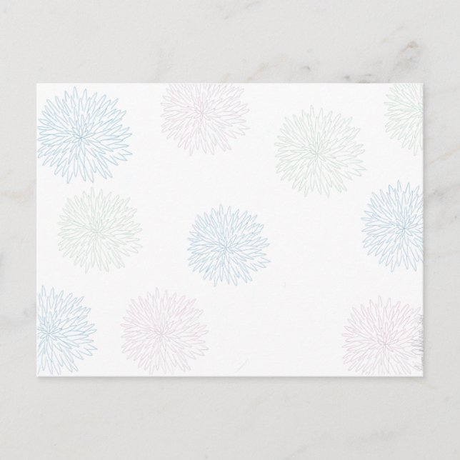 Postal Impresión de crisantemo (Anverso)