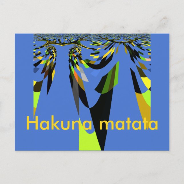 Postal Impresión de dibujos animados con motivos tribales (Anverso)