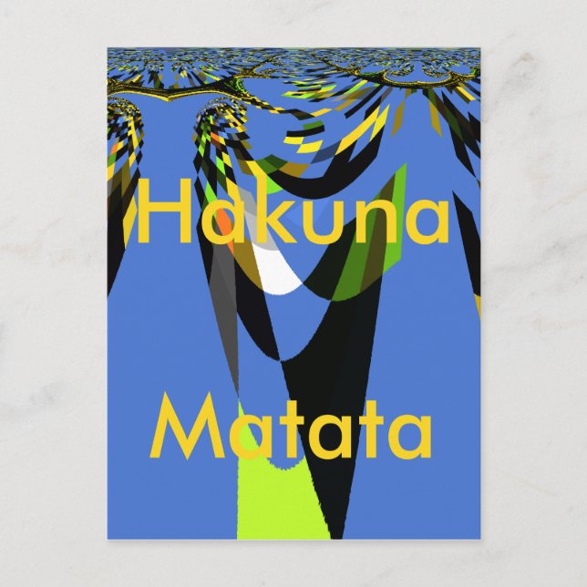 Postal Impresión de dibujos animados con motivos tribales (Anverso)