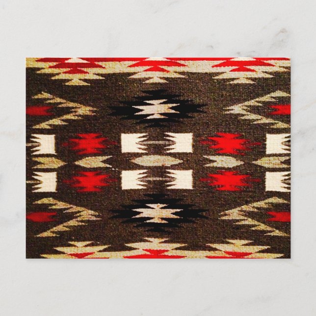Postal Impresión de diseño tribal nativo americano (Anverso)