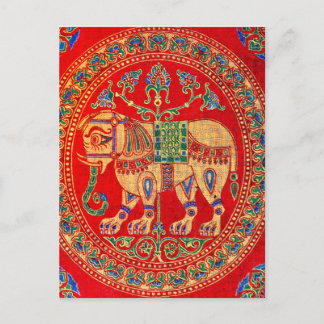 Postal Impresión de elefantes del este de India