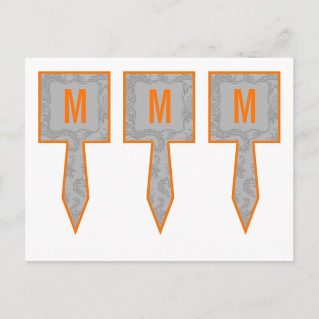 Postal Impresión de encaje de Damasco Gris moderno de 3 c (Anverso)