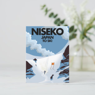 Postal Impresión de esquí Niseko Japón