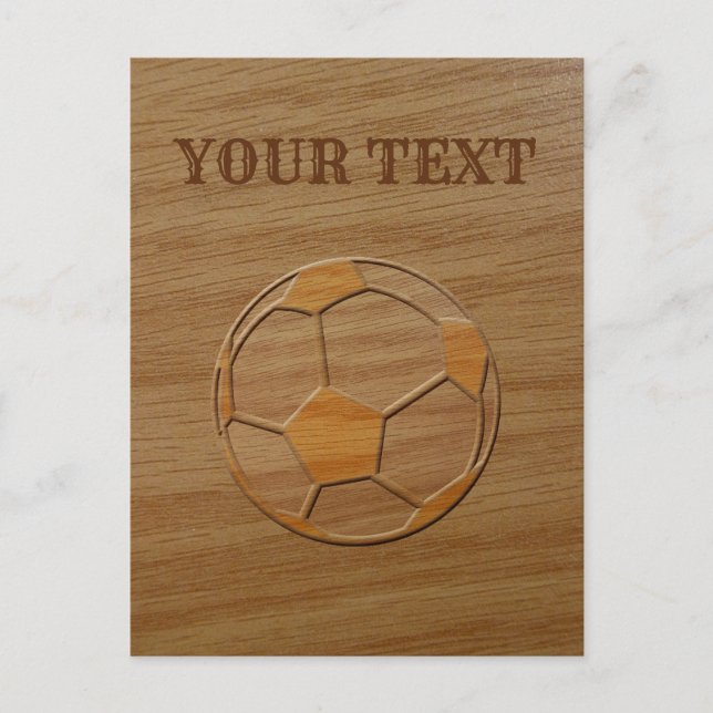Postal Impresión De La Bola De Fútbol Cubierta En Persona (Anverso)