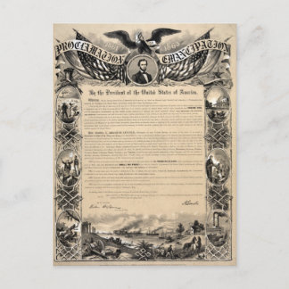 Postal Impresión de la proclamación de la emancipación