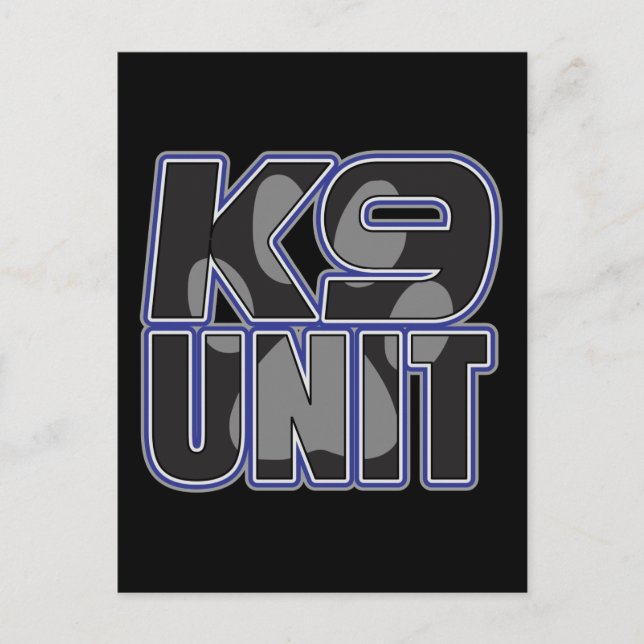Postal Impresión de la unidad K9 de la policía (Anverso)