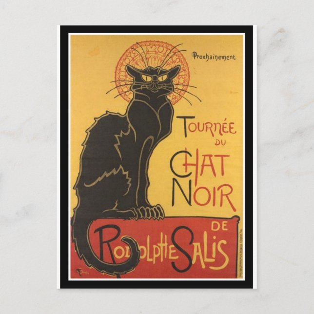 POSTAL IMPRESIÓN DE LE CHAT NOIR (Anverso)