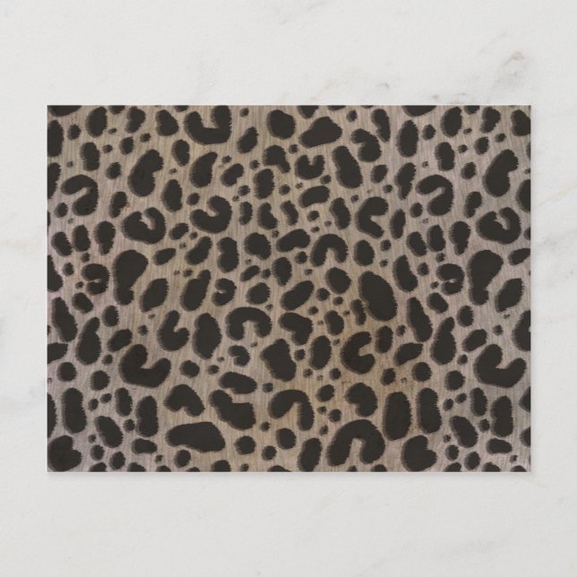Postal Impresión de leopardo (Anverso)