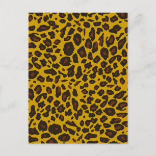 Postal Impresión de leopardo