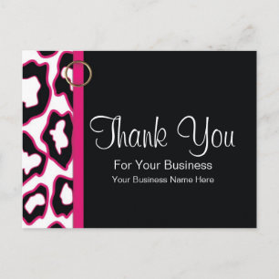 Postal Impresión de leopardo negrita :: Plantilla de Post