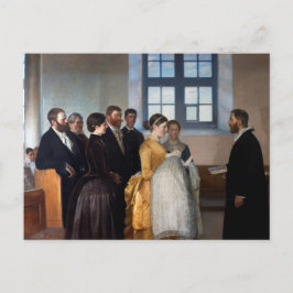 Postal Impresión de lienzo de bautismo
