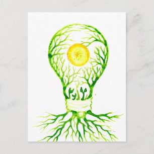 Postal Impresión de lienzo de poster de energía verde