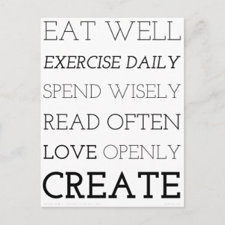 Postal Impresión de mantra creativa