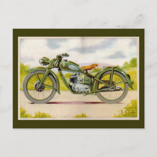Postal Impresión de motocicletas de vintage
