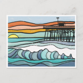 Postal Impresión de muelle de apertura oceánica