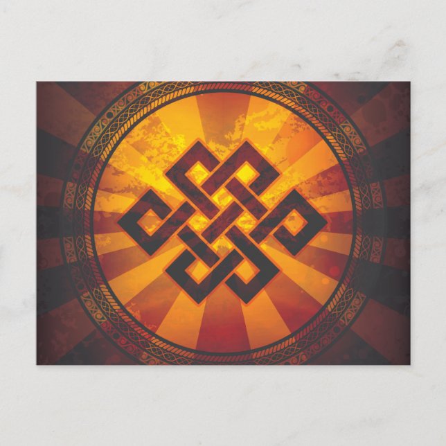 Postal Impresión de nudos sin vintage (Anverso)