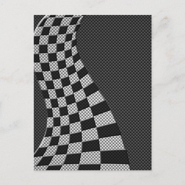 Postal Impresión de onda de la bandera de la Carreras de  (Anverso)