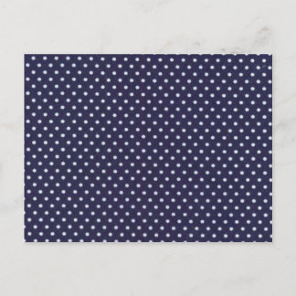 Postal Impresión de patrón de punto de polka azul