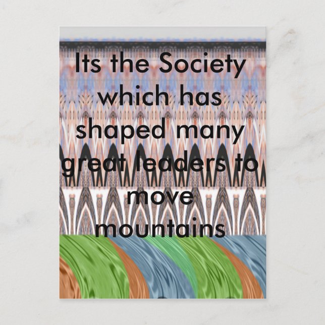 Postal Impresión de patrones abstractos increíbles (Anverso)