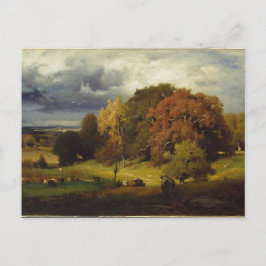 Postal Impresión de pernos de otoño de George Inness