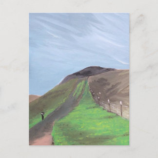 Postal Impresión de pintura de alza de montaña